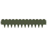 Lawn Edging 10 pcs 103 x 20 cm Steel Olive Green 8008681