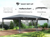 6 x 3 m Pop-Up Steel Frame Gazebo Grey T3398P328437