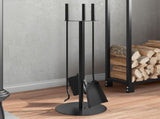 4 Piece Fireplace Tool Set 22x59 cm Steel 156375