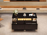 90 x 45 x 35.5 cm Coffee table tray, high-gloss coffee table for the living room, sofa table N605P388084S