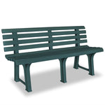 Garden Bench 145.5 cm Plastic Green 43584