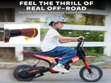 Kids Electric Motorbike 3 Gearboxes Speed Ride on Motorcycle with 41min Ranges - Red T3398P422425