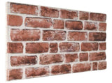 Wall Panels 10 pcs 100 x 50 cm Dark Brown and White EPS Foam 42046090