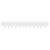 Lawn Edging 50 pcs 103 x 15 cm Steel White 8008651