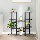 Flower Stand 94.5x25x89 cm Black Iron 343119