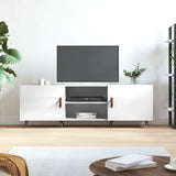 TV Cabinet High Gloss White 150x30x50 cm Engineered Wood 829070
