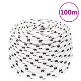Braided Boat Rope White 8 mmx100 m Polyester 152768
