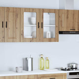 Kitchen Wall Cabinet with Glass Door Porto Artisan Oak 854096