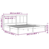 Bed Frame without Mattress 200x200 cm Solid Wood Pine 3105750
