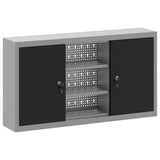 Tool Cabinet with Shelf Black and Grey 100 x 20 x 55 cm 4103473