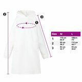 Blanket Hoodie White M Fleece and Flannel 42017205