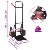 Hand Trolley Black and Red 64.5 x 49.5 x 114 cm Steel 4019019