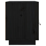 Bedside Cabinets 2 pcs Black 40x34x45 cm Solid Wood Pine 818284