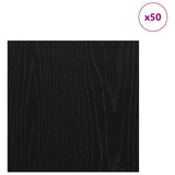 Decor Panels 50 pcs Black Oak 30 x 30 x 0.27 cm Engineered Wood 885618