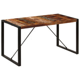 ZNTS Dining Table 140x70x75 cm Solid Reclaimed Wood 247421