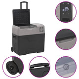 Cool Box with Wheel and Adapter Black&Grey 40 L Polypropylene 3154651