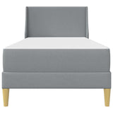 Bed Frame with Mattress Light Grey 90 x 190 cm Fabric 3415232
