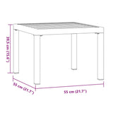 Garden Coffee Table Black 55x55x39.5 cm Powder-coated Steel 4008568