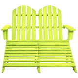 Garden Chair Green Solid fir wood 2-Seater Detachable 315916