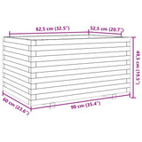 Garden Planter 90x60x49.5 cm Solid Wood Pine 3282564
