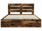 Bed Frame with Drawer Smoked Oak 120 x 190 cm Engineer Wood 3411851