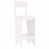 Garden Bar Set White Solid pine wood Regular Durable 3157812