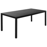 9 Piece Garden Dining Set Black 3060063