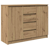 Sideboard with Drawers Artisan Oak 100.5x35x76 cm Engineered Wood 3328452