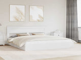 Storage Bed with Headboard White 180 x 200 cm Engineered Wood 3409893