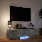 TV Cabinet with LED with LED Concrete Grey 140 x 34 x 40 cm 3418704