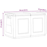 Garden Storage Box 96x53x57 cm 230 L Dark Grey and Black 151817