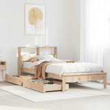 Bookcase Bed without Mattress 100x200 cm Solid Wood Pine 3309815