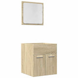 2 Piece Bathroom Furniture Set Sonoma Oak Engineered Wood 856367