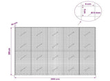 Gabion with 5 mm Wire and 5x5 cm Mesh 250x10x200 cm 3464015
