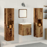 Bathroom Furniture Set with Door 4 pcs Old Wood Engineered Wood 3332577