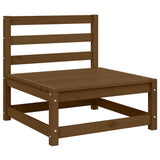 Garden Middle Sofas 2 pcs Honey Brown Solid Wood Pine 805683