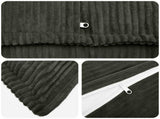 Cushion Cover 6 pcs HOUTEN Anthracite 40 x 70 cm Corduroy 917827