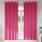 Blackout Curtains with Rings 2 pcs Bright Pink 225 x 140 cm 4107405