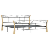 Bed Frame without Mattress Black Metal 200x200 cm 324889