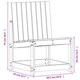 3 Piece Garden Lounge Set Solid Wood Douglas 832623
