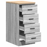 Garage Storage Cabinet Grey Sonoma 40x51x85 cm Solid Wood Pine 860594