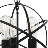 Hanging Lamp Black Sphere 3 x E27 Bulbs 281626