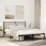 Metal Bed Frame without Mattress Sonoma Oak 140x190 cm 4007716