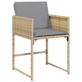 Garden Dining Set 5 pcs Beige Poly Rattan 3380738