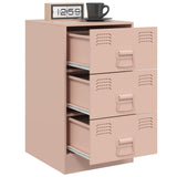 ZNTS Bedside Cabinets 2 pcs Pink 34.5x39x62 cm Steel 841778