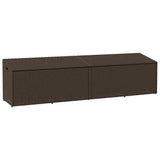Garden Storage Box Brown 220x50x58 cm Poly Rattan 4104075