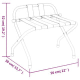 Luggage Rack with Backrest Silver 56x39x52cm 153074