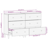 Side Cabinets 2 pcs 60x33x75 cm Solid Wood Mango 3206307