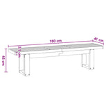 Dining Bench NOAIN 180 x 41 x 45 cm Solid Pine Wood Black 42020918