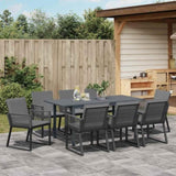 Garden Dining Set 9 pcs Anthracite Poly Rattan 3378823